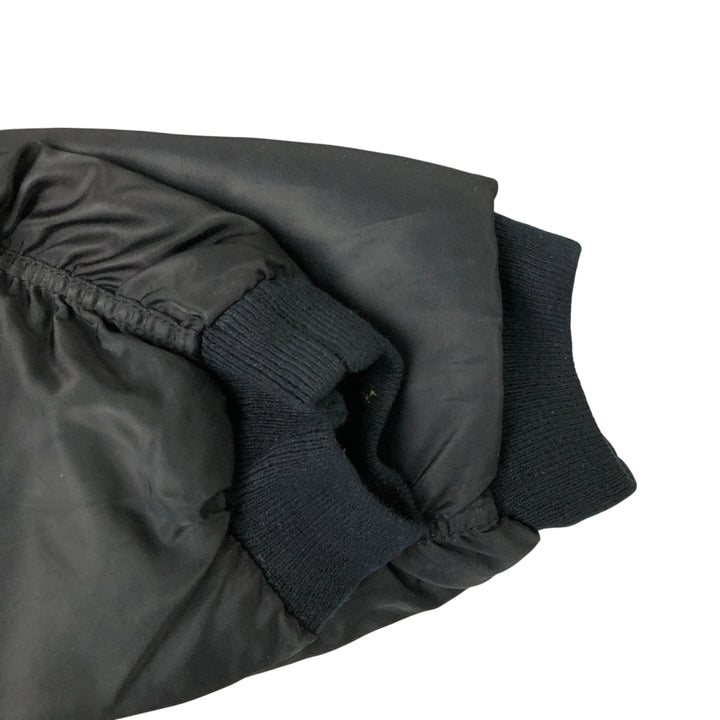 Vintage civilian MA-1 style padded military flight jacket, men's size XL Nylon black type Vintage Second Hand