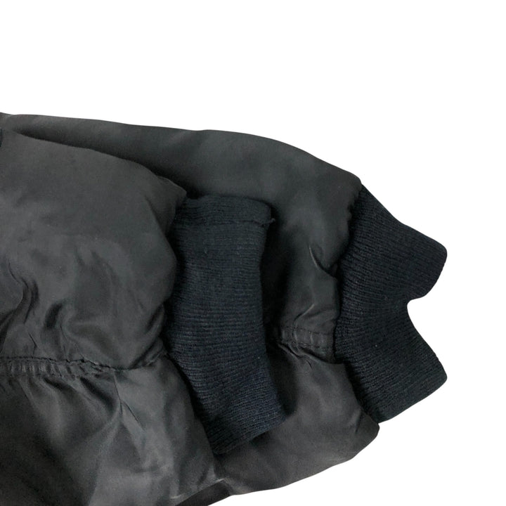 Vintage civilian MA-1 style padded military flight jacket, men's size XL Nylon black type Vintage Second Hand