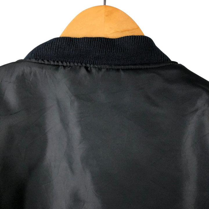 Vintage civilian MA-1 style padded military flight jacket, men's size XL Nylon black type Vintage Second Hand