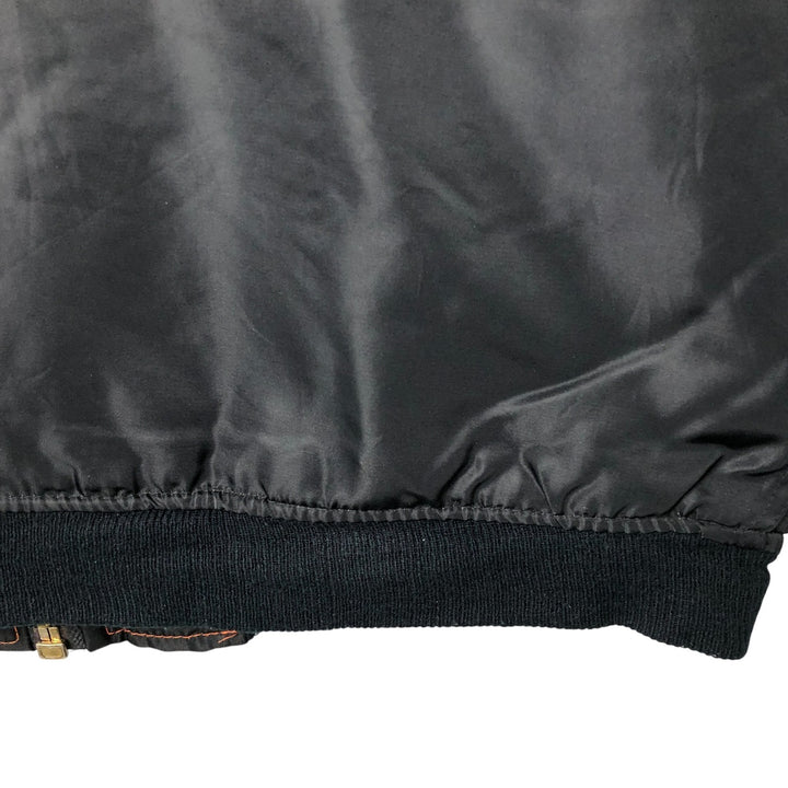 Vintage civilian MA-1 style padded military flight jacket, men's size XL Nylon black type Vintage Second Hand