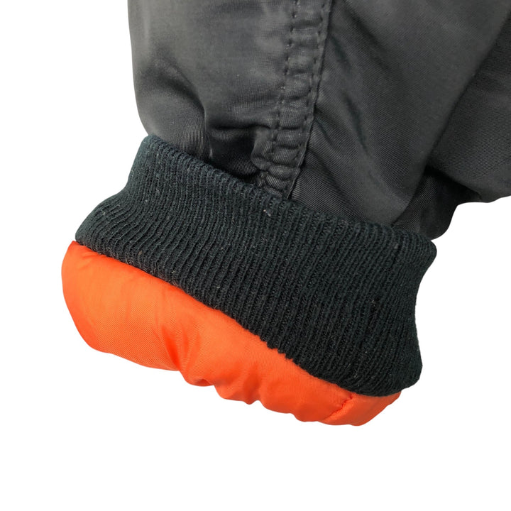 Vintage civilian MA-1 style padded military flight jacket, men's size XL Nylon black type Vintage Second Hand