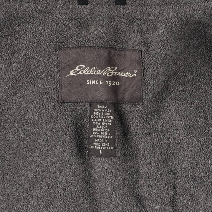 Eddie Bauer Padded Mountain Jacket, Shell Jacket, Puffer Jacket, Men's Size L Nylon black type Vintage Second Hand