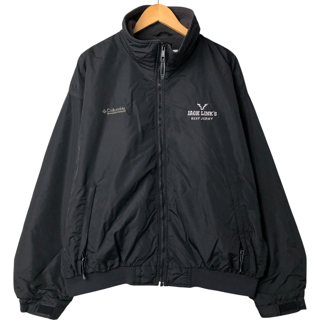 00'S Columbia padded jacket, puffer jacket, men's XL size Nylon black type Vintage Second Hand