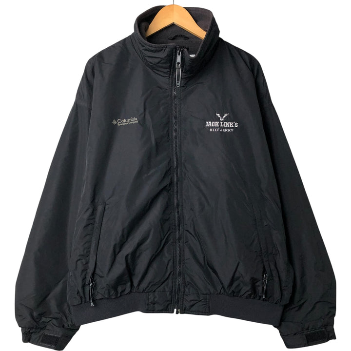 00'S Columbia padded jacket, puffer jacket, men's XL size Nylon black type Vintage Second Hand