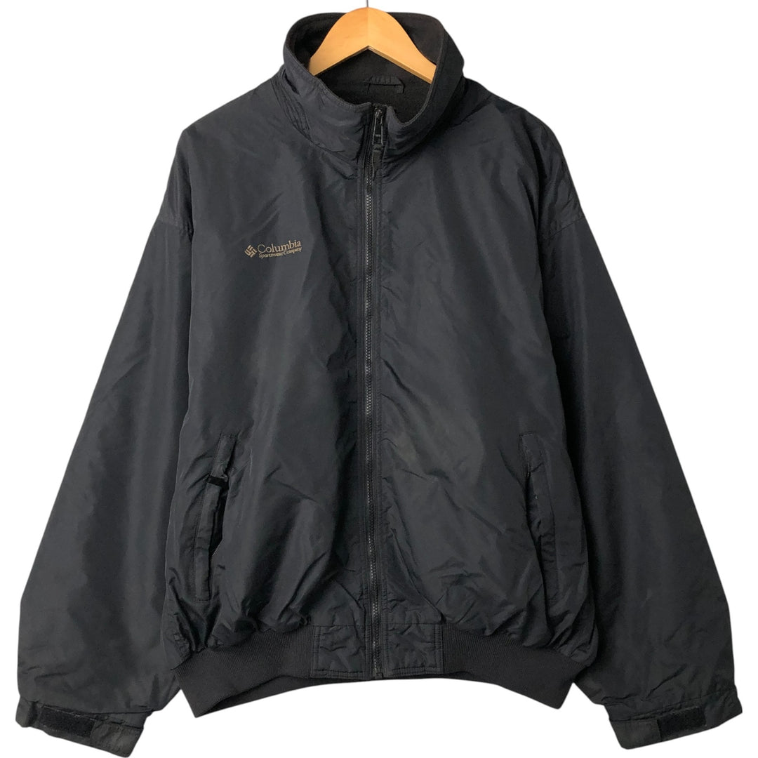 90s-00'S Columbia Men's Padded Puffer Jacket, Size L Nylon black type Vintage Second Hand