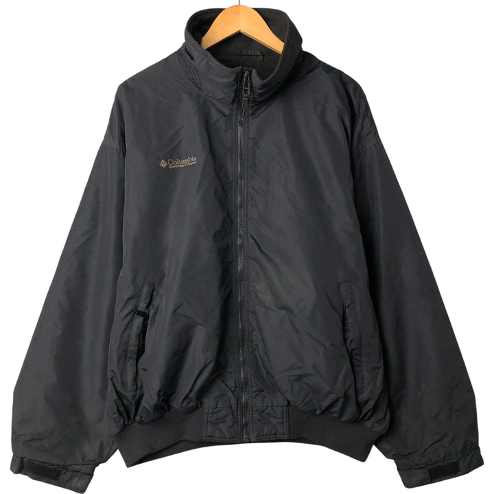 90s-00'S Columbia Men's Padded Puffer Jacket, Size L Nylon black type Vintage Second Hand