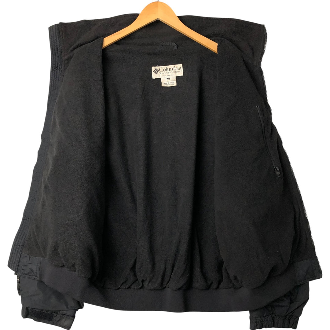 90s-00'S Columbia Men's Padded Puffer Jacket, Size L Nylon black type Vintage Second Hand