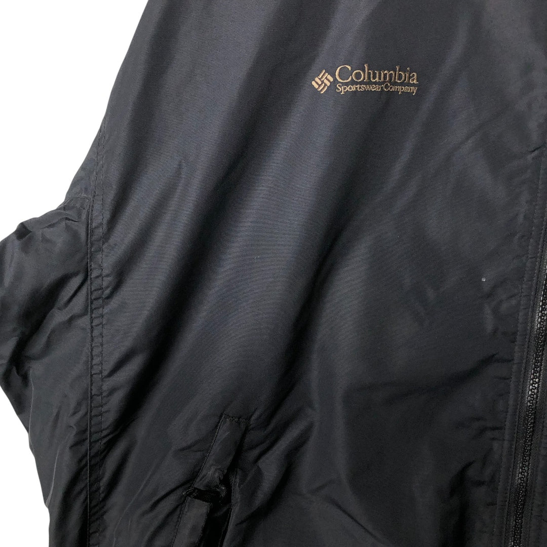 90s-00'S Columbia Men's Padded Puffer Jacket, Size L Nylon black type Vintage Second Hand