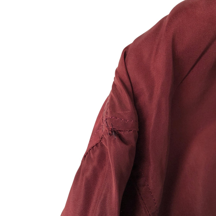 90'S civilian Alpha MA-1 style padded military flight jacket, made in the USA, men's size L, vintage Nylon burgundy type Vintage Second Hand