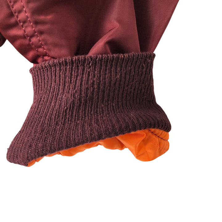 90'S civilian Alpha MA-1 style padded military flight jacket, made in the USA, men's size L, vintage Nylon burgundy type Vintage Second Hand