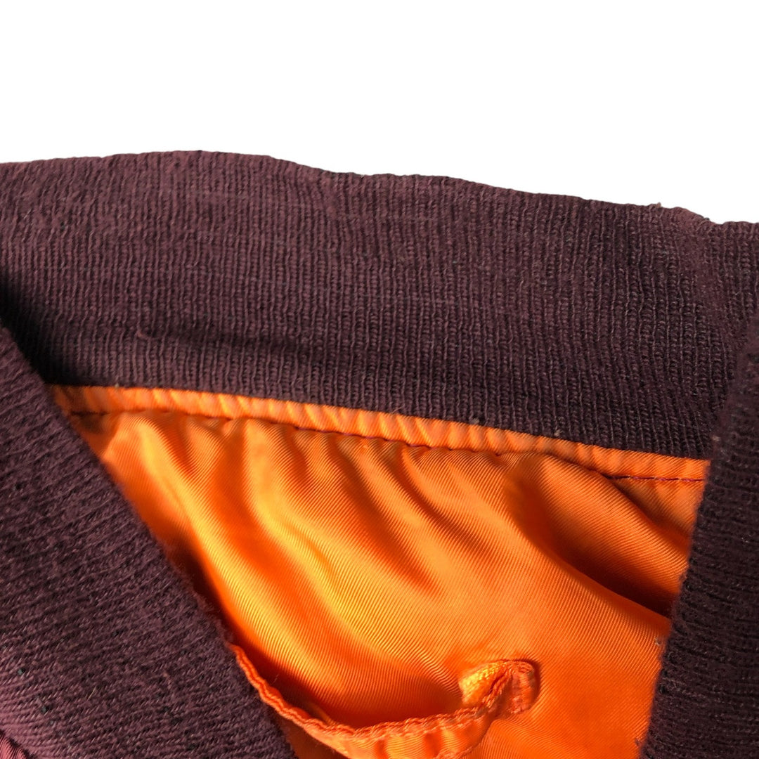 90'S civilian Alpha MA-1 style padded military flight jacket, made in the USA, men's size L, vintage Nylon burgundy type Vintage Second Hand