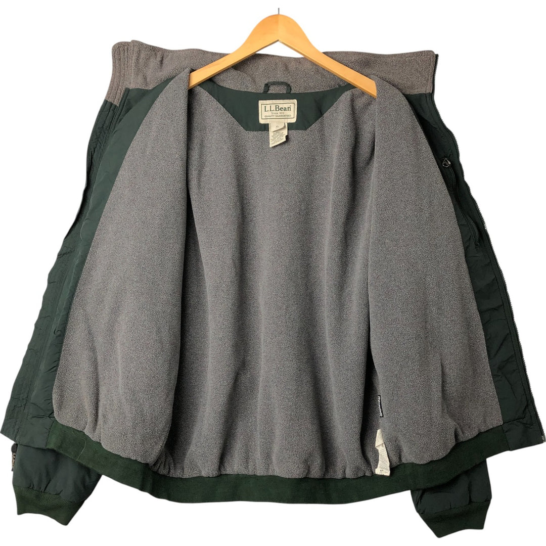 90s-00'S LLBean Padded Puffer Jacket, Men's Size XL Nylon Green type dark green Vintage Second Hand