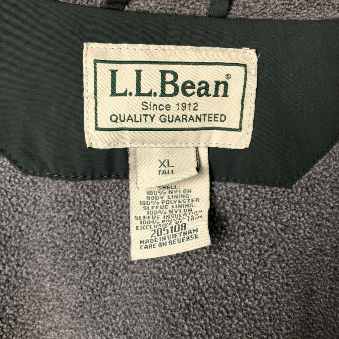 90s-00'S LLBean Padded Puffer Jacket, Men's Size XL Nylon Green type dark green Vintage Second Hand