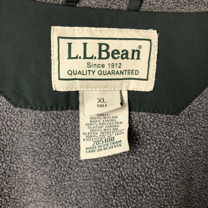 90s-00'S LLBean Padded Puffer Jacket, Men's Size XL Nylon Green type dark green Vintage Second Hand