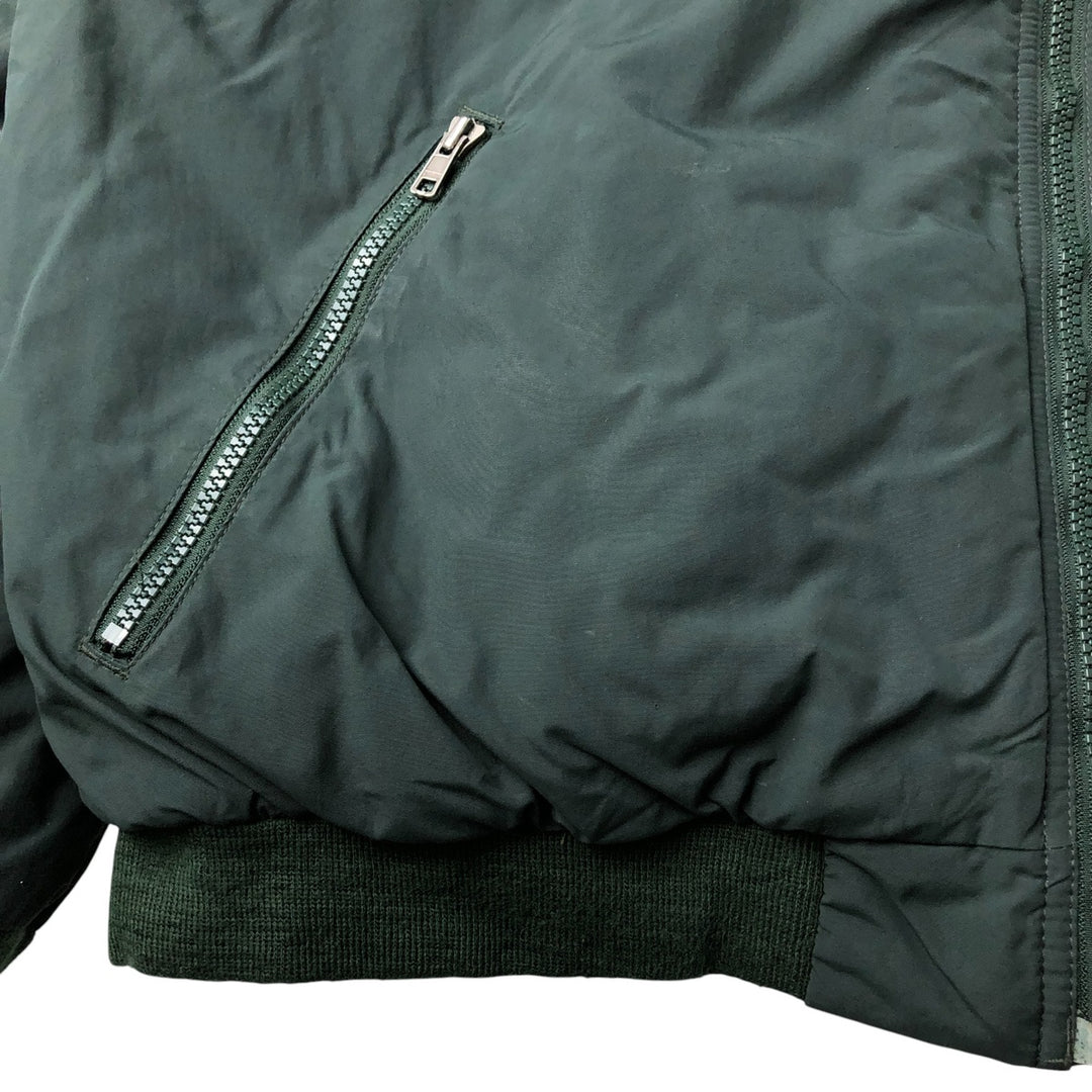 90s-00'S LLBean Padded Puffer Jacket, Men's Size XL Nylon Green type dark green Vintage Second Hand