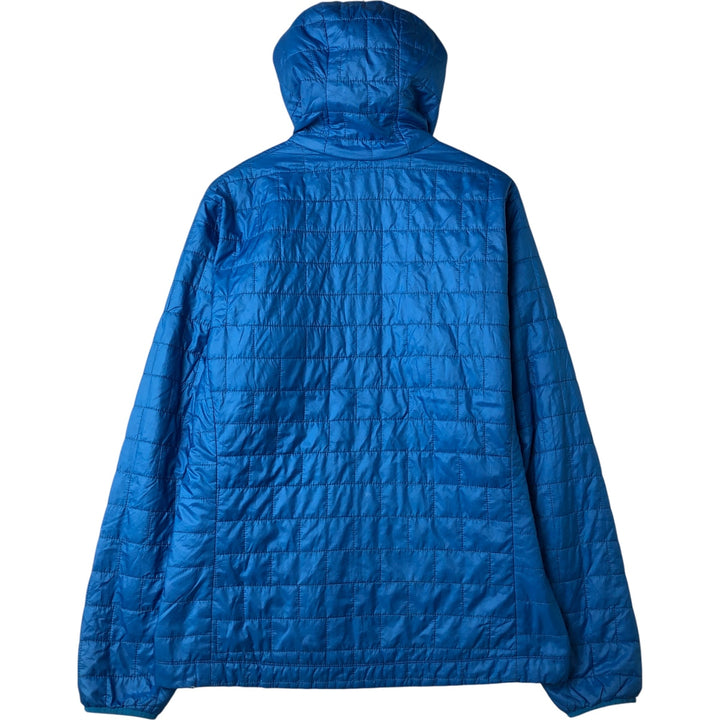 Patagonia Nano Puff Hoody (84222SP17), a padded puffer jacket, size L (men's) polyester Blue type light blue Vintage Second Hand