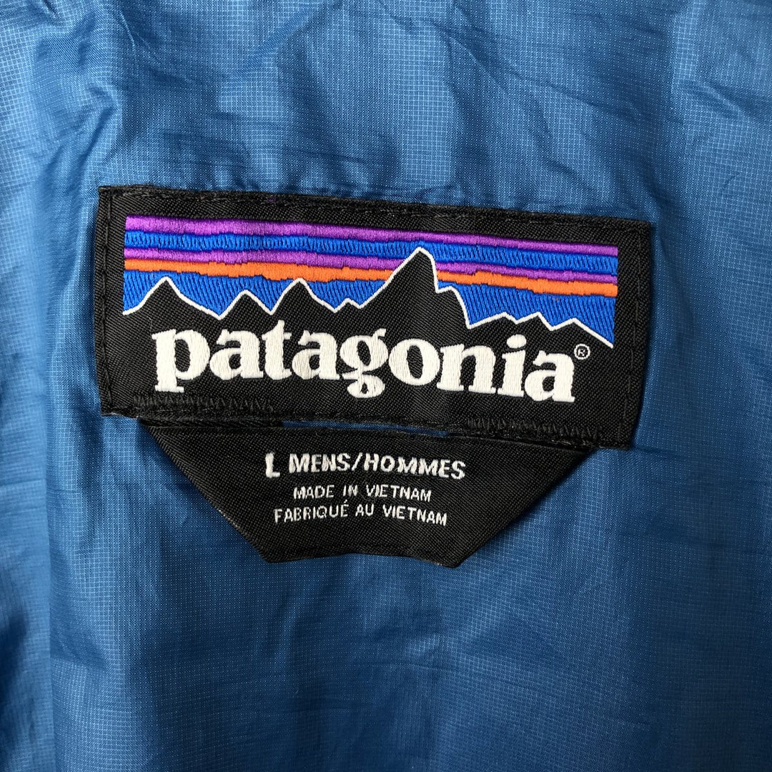 Patagonia Nano Puff Hoody (84222SP17), a padded puffer jacket, size L (men's) polyester Blue type light blue Vintage Second Hand