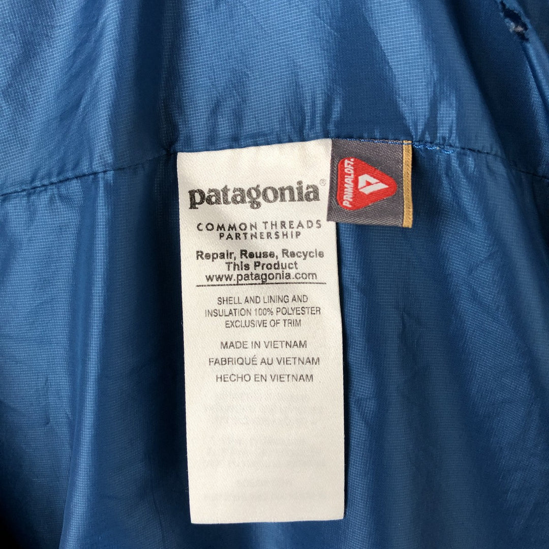 Patagonia Nano Puff Hoody (84222SP17), a padded puffer jacket, size L (men's) polyester Blue type light blue Vintage Second Hand