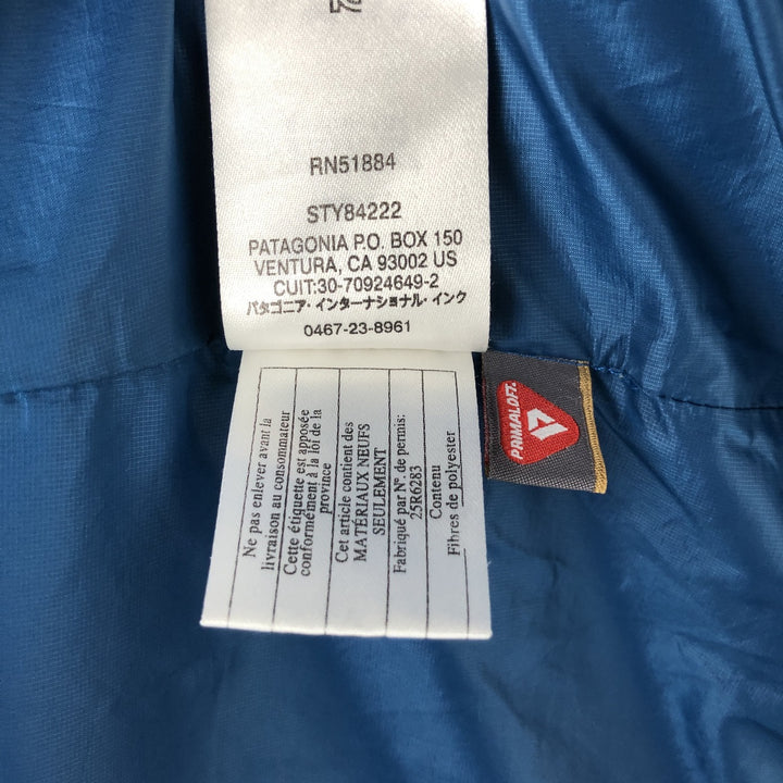 Patagonia Nano Puff Hoody (84222SP17), a padded puffer jacket, size L (men's) polyester Blue type light blue Vintage Second Hand