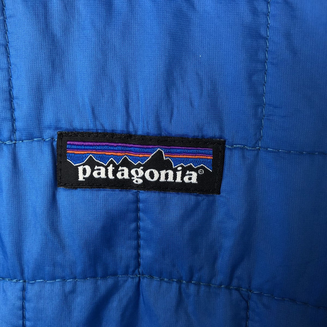 Patagonia Nano Puff Hoody (84222SP17), a padded puffer jacket, size L (men's) polyester Blue type light blue Vintage Second Hand