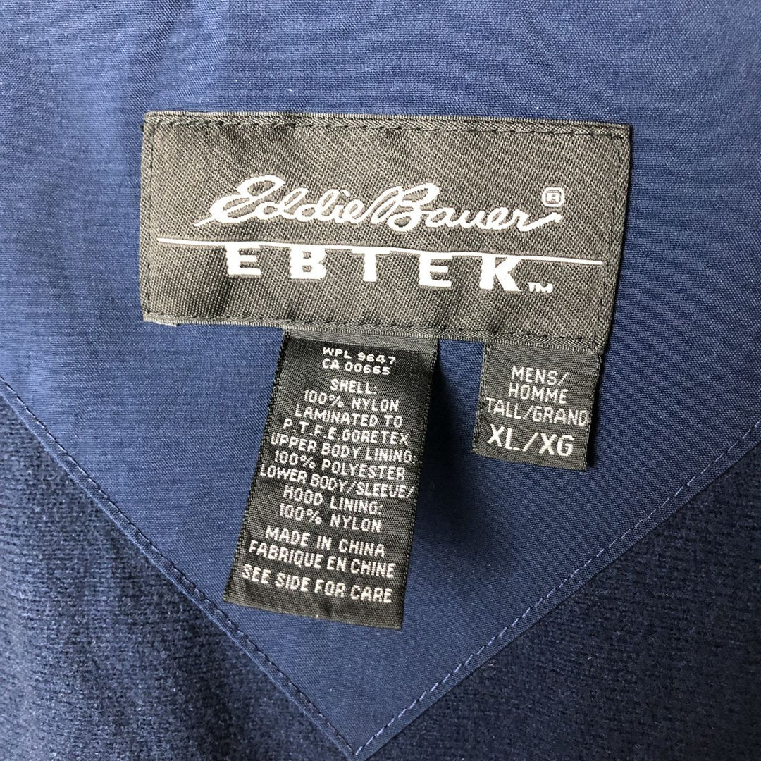 90s~00'S Eddie Bauer EBTEK GORE-TEX Mountain Jacket Shell Jacket Men's XL Nylon navy blue type Vintage Second Hand