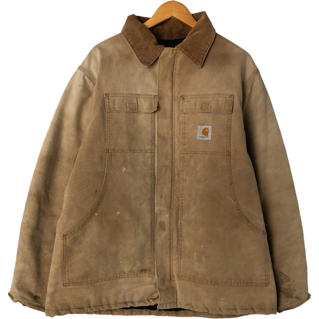 Carhartt Traditional Coat Duck Work Jacket Men's XL unclear Beige type Vintage Second Hand