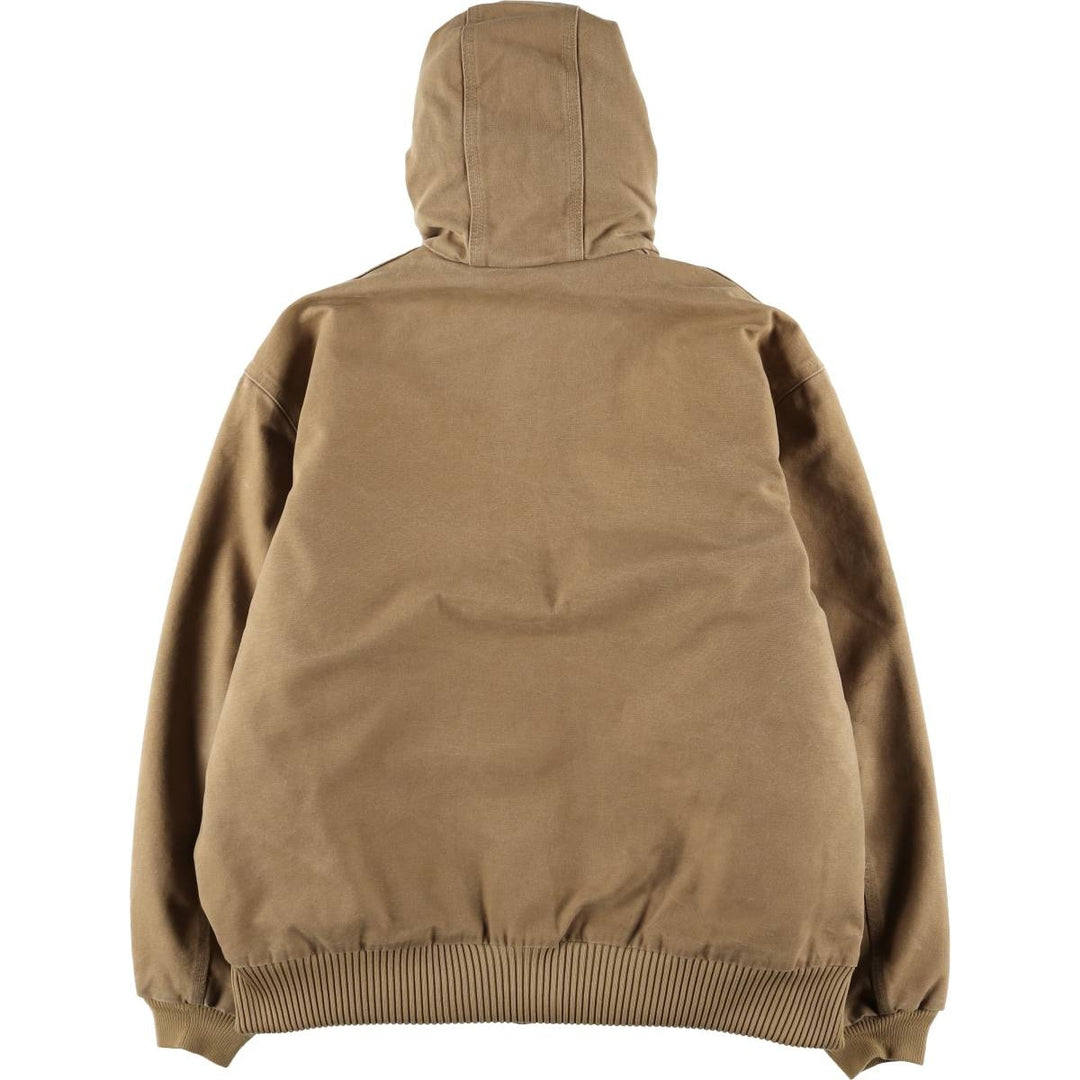 00'S Carhartt Active Jacket Duck Full Zip Hoodie Men's XL cotton beige type brown Vintage Second Hand