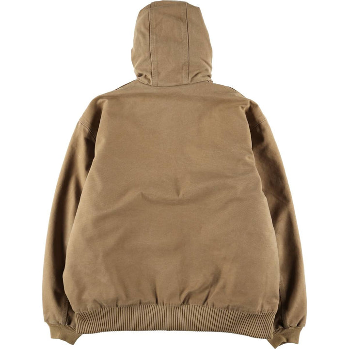 00'S Carhartt Active Jacket Duck Full Zip Hoodie Men's XL cotton beige type brown Vintage Second Hand