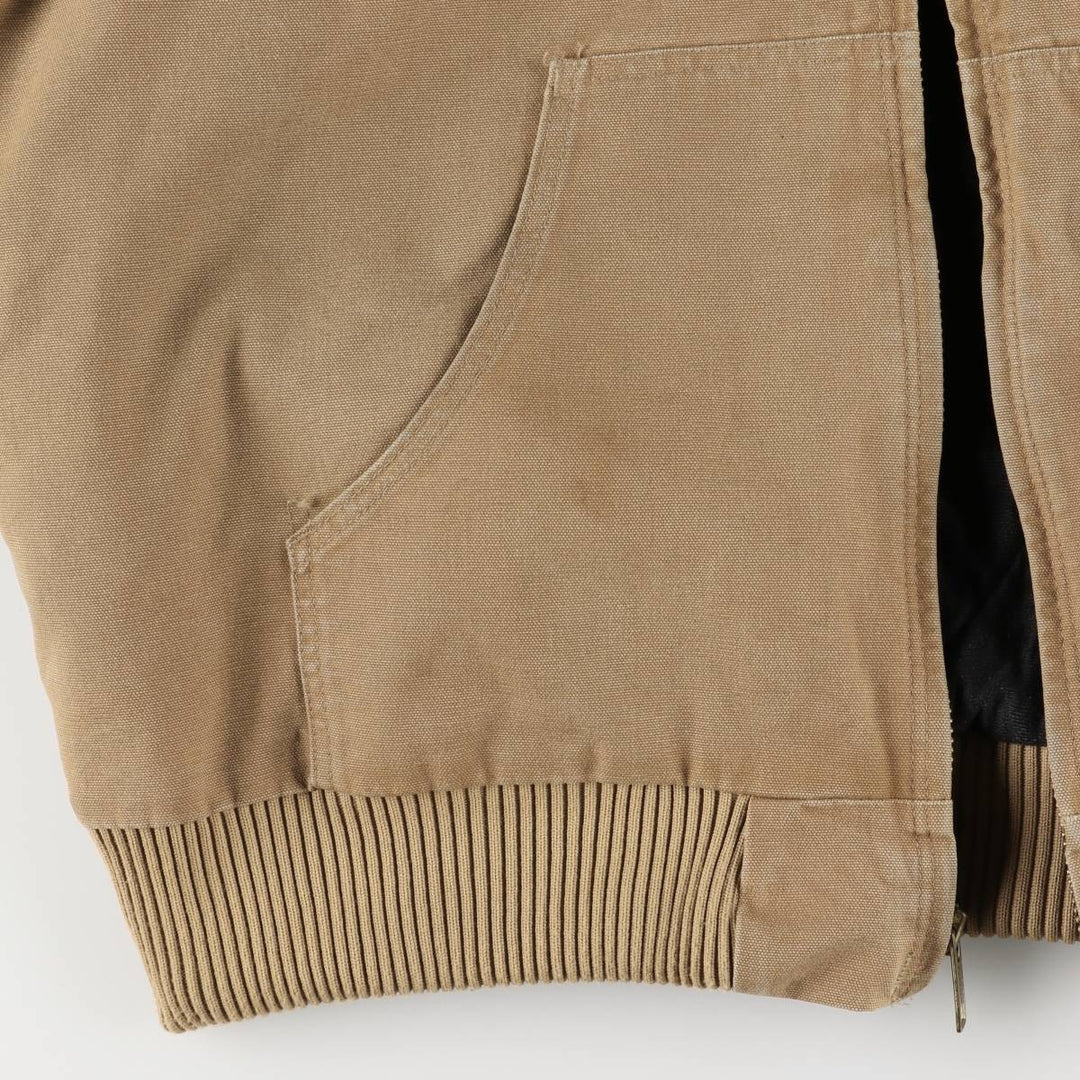 00'S Carhartt Active Jacket Duck Full Zip Hoodie Men's XL cotton beige type brown Vintage Second Hand