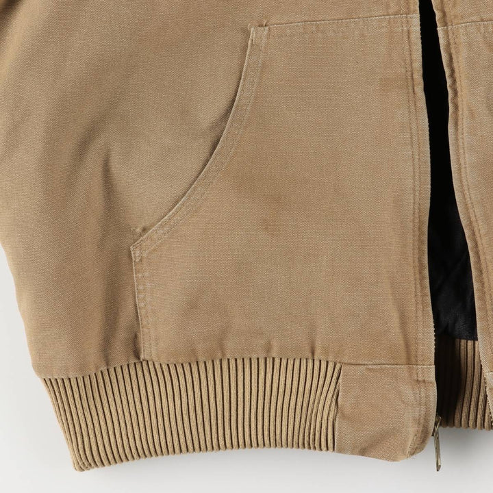00'S Carhartt Active Jacket Duck Full Zip Hoodie Men's XL cotton beige type brown Vintage Second Hand