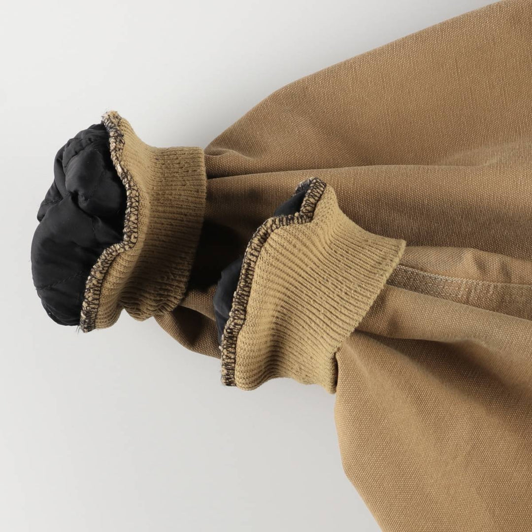 00'S Carhartt Active Jacket Duck Full Zip Hoodie Men's XL cotton beige type brown Vintage Second Hand