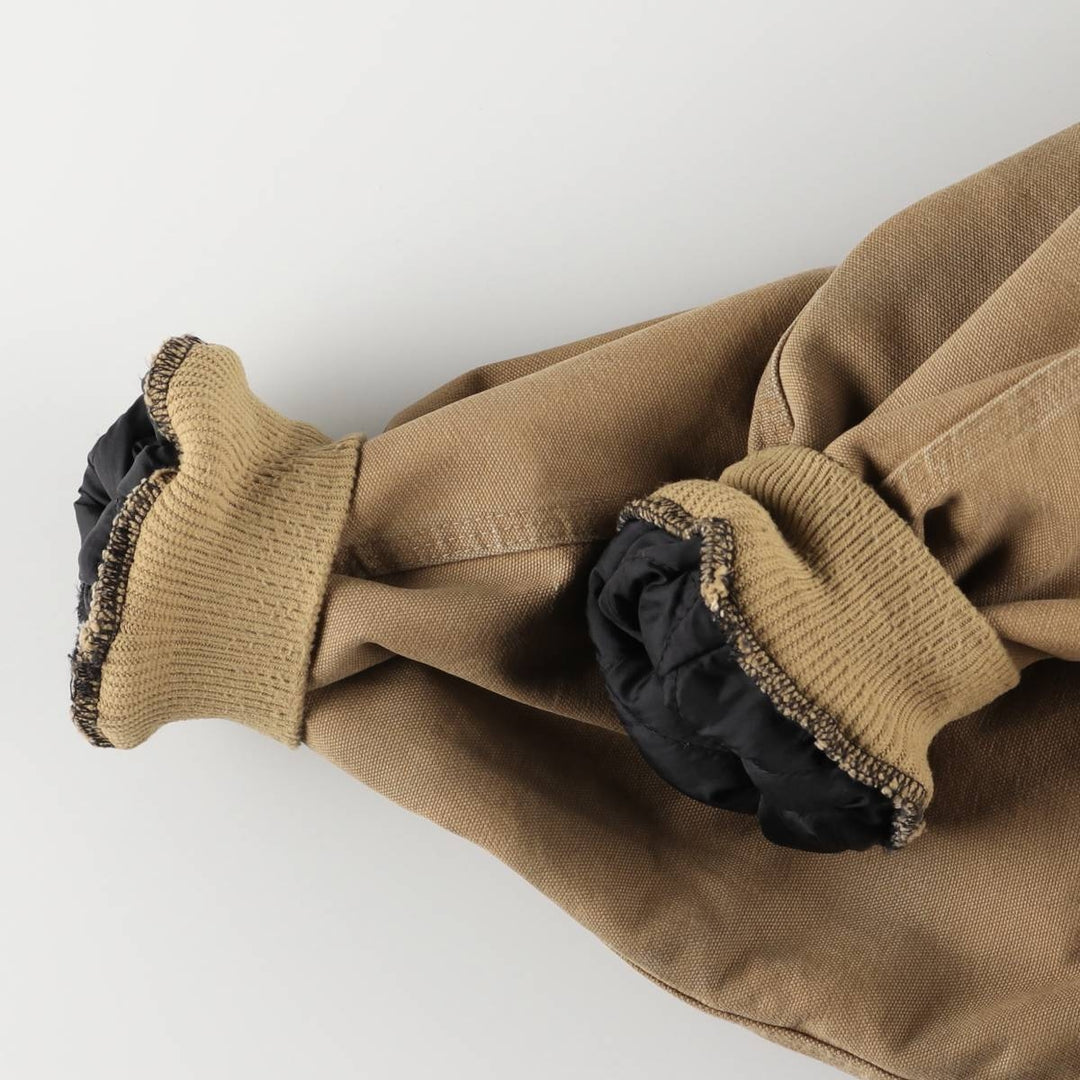 00'S Carhartt Active Jacket Duck Full Zip Hoodie Men's XL cotton beige type brown Vintage Second Hand