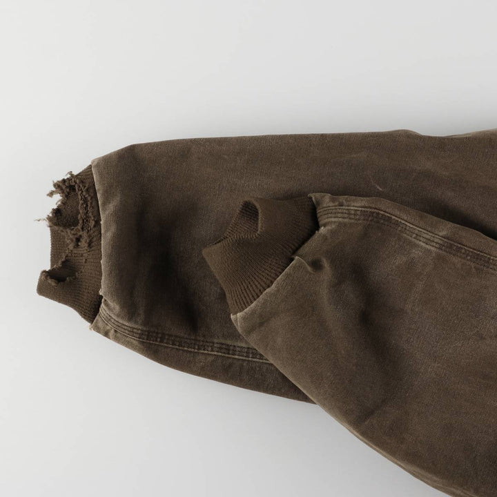 00'S Carhartt Active Jacket Duck Full Zip Hoodie Men's XXL cotton brown type Vintage Second Hand