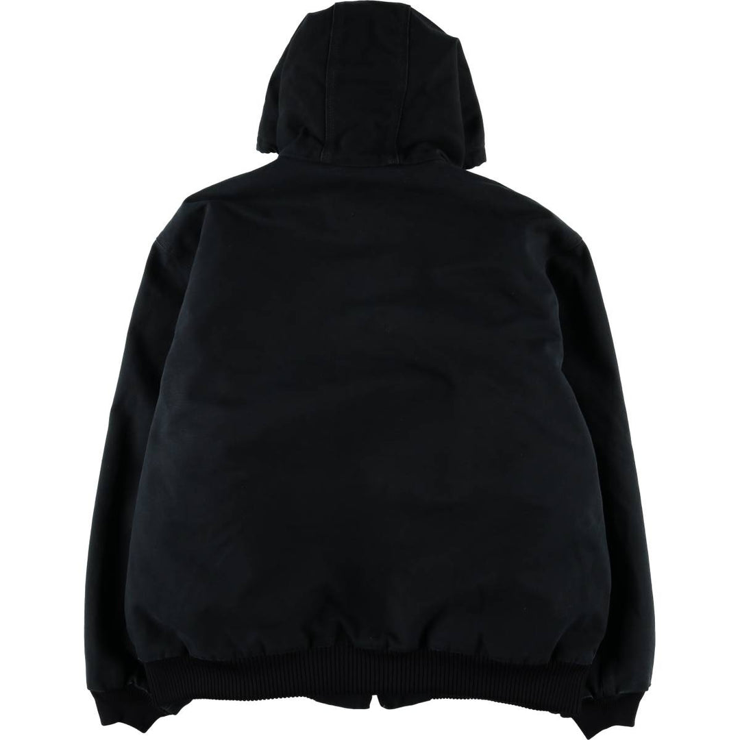 00'S Carhartt Active Jacket Duck Full Zip Hoodie Men's XXL cotton black type Vintage Second Hand