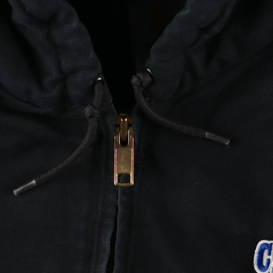 00'S Carhartt Active Jacket Duck Full Zip Hoodie Men's XXL cotton black type Vintage Second Hand