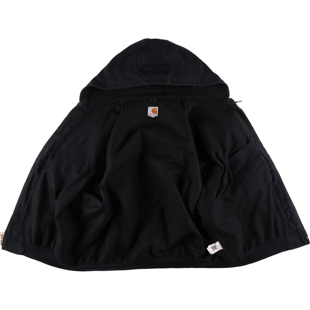 Big size Carhartt Active Jacket Duck Full Zip Parka Made in USA Men's XXXL equivalent cotton black type Vintage Second Hand