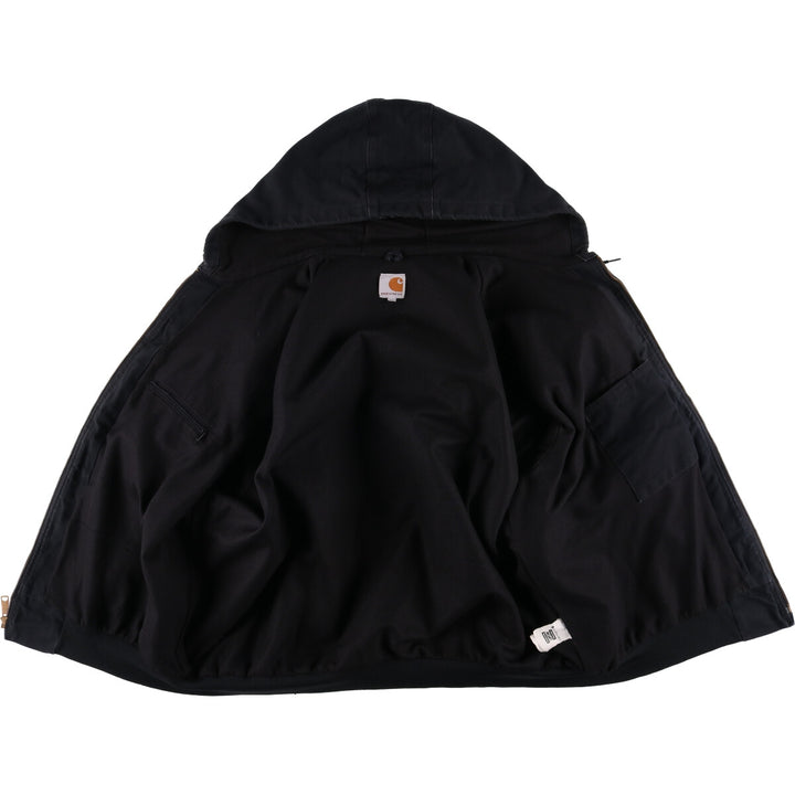 Big size Carhartt Active Jacket Duck Full Zip Parka Made in USA Men's XXXL equivalent cotton black type Vintage Second Hand