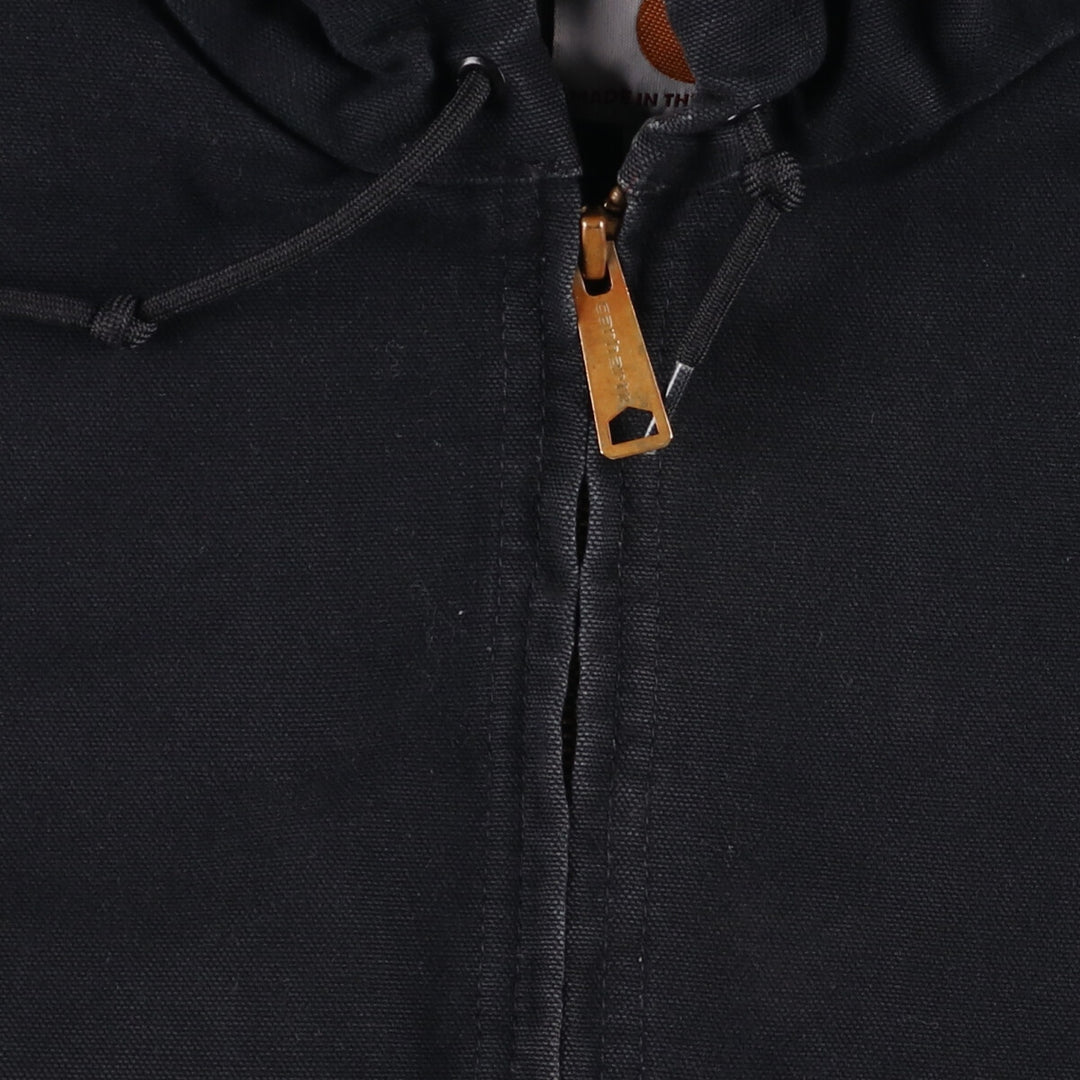 Big size Carhartt Active Jacket Duck Full Zip Parka Made in USA Men's XXXL equivalent cotton black type Vintage Second Hand