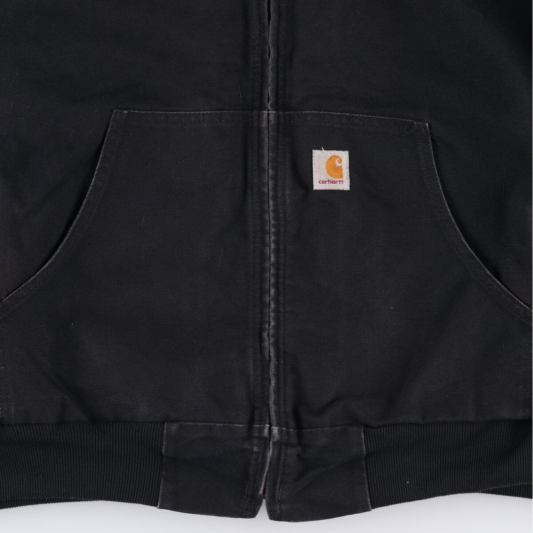 Big size Carhartt Active Jacket Duck Full Zip Parka Made in USA Men's XXXL equivalent cotton black type Vintage Second Hand