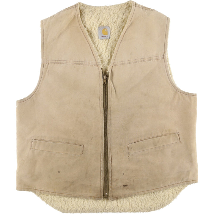 Carhartt Duck Vest, Men's Size L unclear Beige type Vintage Second Hand