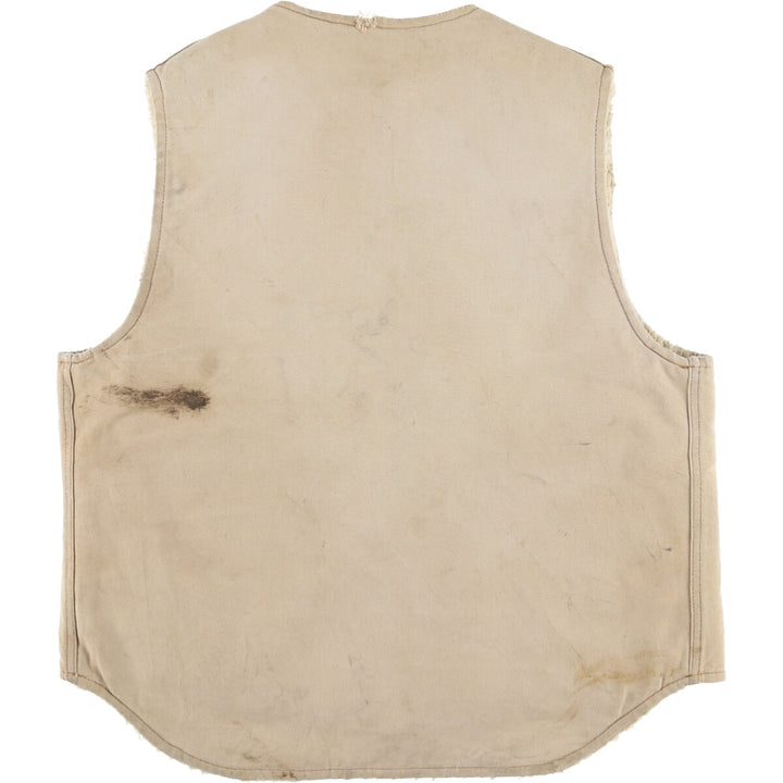 Carhartt Duck Vest, Men's Size L unclear Beige type Vintage Second Hand