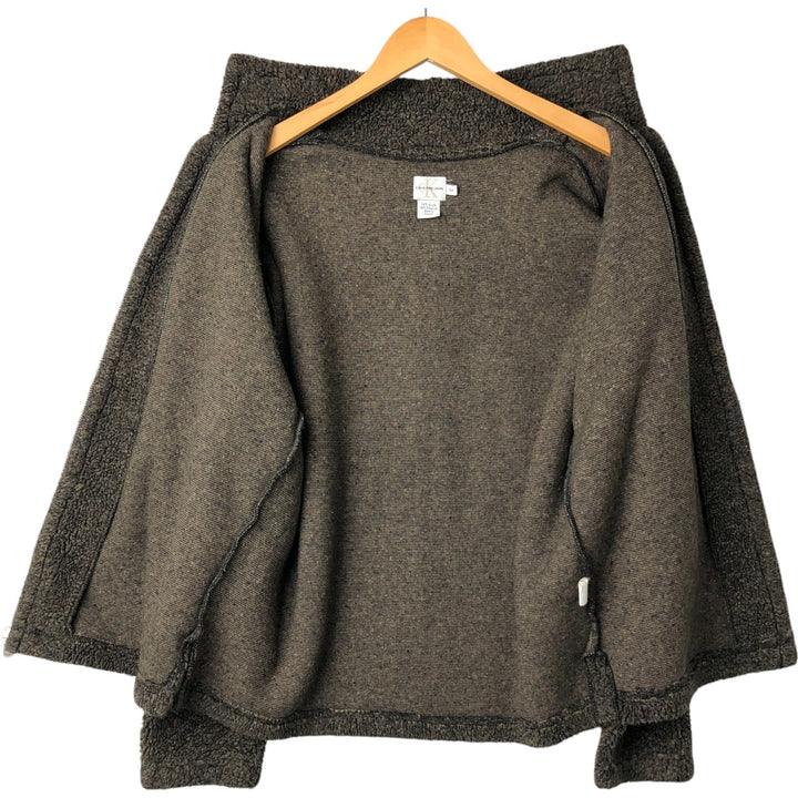 Vintage 90s-00'S Calvin Klein Jeans fleece jacket, Made in Canada, Men's size M acrylic brown type Vintage Second Hand