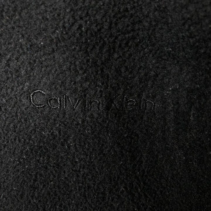 Calvin Klein Tech Freece Half-Zip Fleece Pullover, Men's XL polyester black type Vintage Second Hand