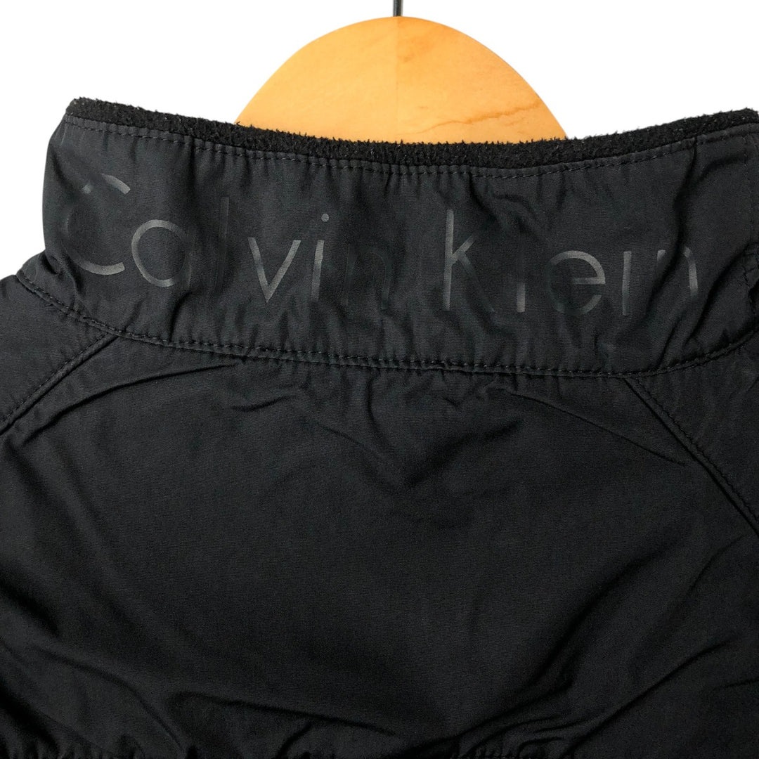 Calvin Klein Tech Freece Half-Zip Fleece Pullover, Men's XL polyester black type Vintage Second Hand