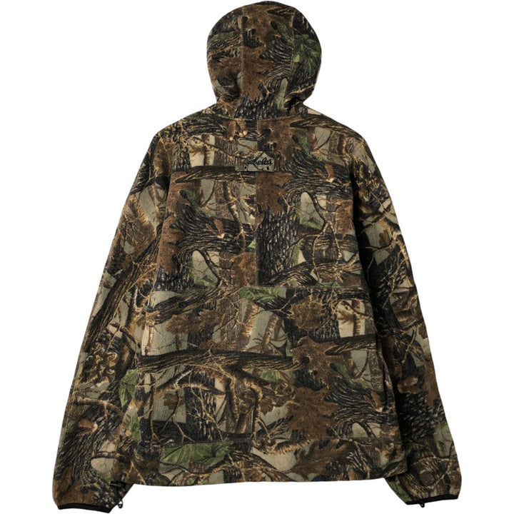 Vintage 90s-00'S Cabelas Realtree Camo Fleece Full-Zip Hoodie, Men's Size Medium polyester Khaki type Vintage Second Hand