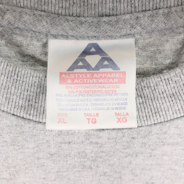 00'S ALSTYLE APPAREL AND ACTIVEWEAR Dragon Pattern Embroidered T-shirt Made in USA Men's XL cotton gray type Vintage Second Hand