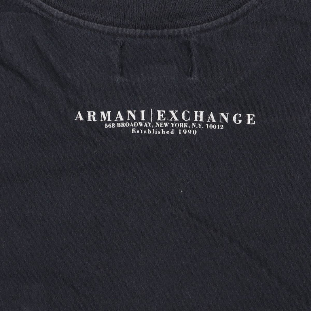 Vintage 1990'S Armani Exchange short-sleeved pocket T-shirt, made in the USA, size L, men's cotton black type Vintage Second Hand