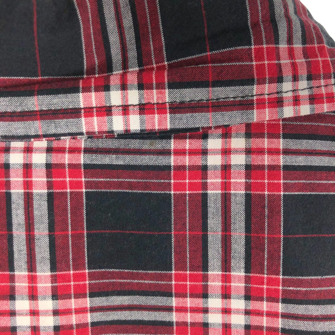 Harley-Davidson Check Pattern Short Sleeve Western Shirt, Women's Size L cotton black type Vintage Second Hand