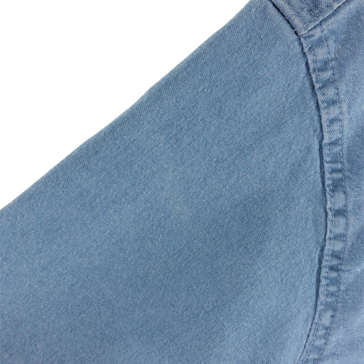 Wrangler Short Sleeve Denim Shirt, Men's Medium cotton blue type Vintage Second Hand