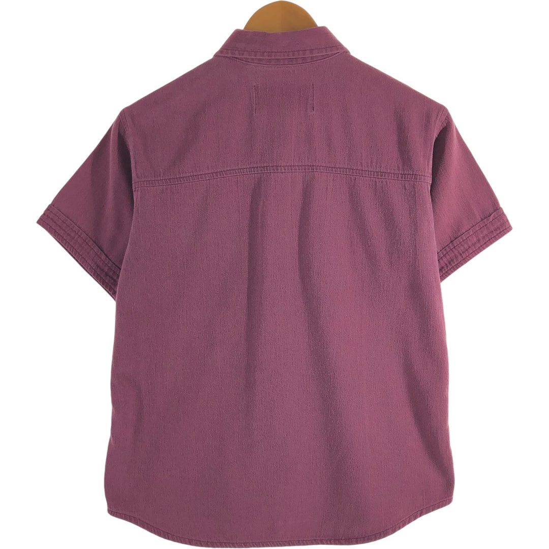 Harley-Davidson Pullover Short Sleeve Denim Shirt Women's M cotton purple type Vintage Second Hand